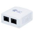 thumbnail image 1 of Monoprice Boîte de Montage Surface 2 Ports Cat5e - Blanc, 1 of 2