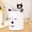 White, variant on Foldable Canvas Storage Basket With Handles Heavy-Duty Laundry Basket Toy Organizer