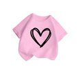 thumbnail image 3 of WEAIXIMIUNG Filles 7-8 Vêtements Enfant Filles Mignon Graphique Col Rond Manches Courtes Tee Été Décontracté T-Shirt 90, 3 of 6