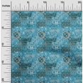 thumbnail image 2 of oneOone Tissu en Rayonne Bleu Sarcelle Patchwork Tissu pour Robe Tissu Imprimé au Mètre 56 Pouces de Large, 2 of 5