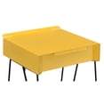 thumbnail image 3 of Furniture of America Eva Contemporary Metal 1-Drawer End Table in Yellow, 3 of 4