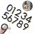 thumbnail image 3 of Large 5.6\" Modern Floating House/Door Numbers 12mm Brushed Stainless Steel, 3 of 5