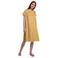 thumbnail image 4 of Moomaya Robe de Nuit d'Allaitement pour Femmes, Unie, à Col Rond, en Popeline de Coton, 4 of 4