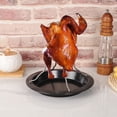 thumbnail image 3 of Steel Beer Can Chicken Turkey Roaster Oven Rotisserie Bbq Grill Rack Stand Holder Tray Turkey Vertical Poultry Roaster Rack, 3 of 5