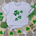 thumbnail image 1 of T-shirt de la Saint-Patrick pour Femmes Mode Col Rond Imprimé Manches Courtes T-shirt Décontracté Ample Hauts T-Shirts de la Saint-Patrick pour Femmes, 1 of 6