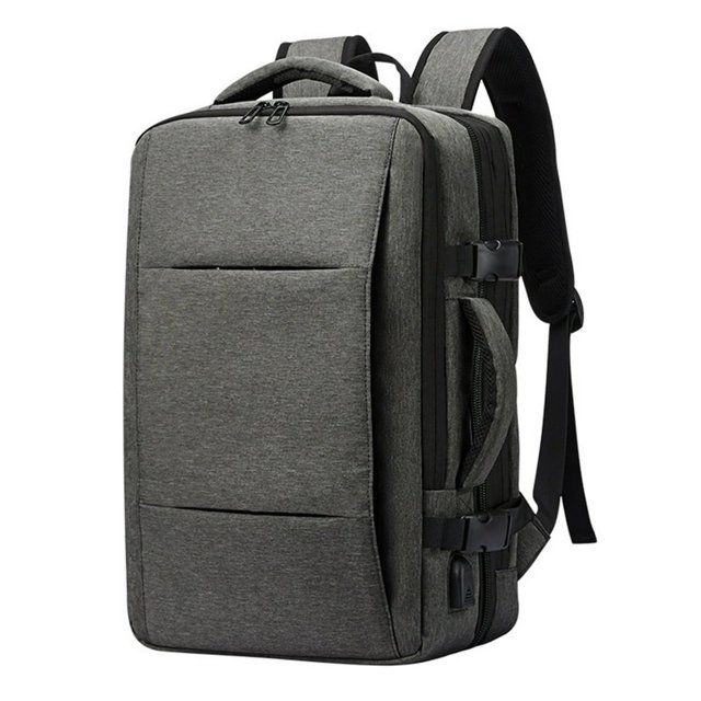 Expandable Carry-On with USB Charging Port Travel Weekender Fits 15.6 Inch Laptop for Men and Women