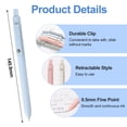 thumbnail image 2 of Morandi Gel Pens, 0.5mm Fine Point, Smooth Writing, High-End Retractable Pens for Journaling & Notes, Perfect Women's Office School Gift Set (5 Pieces), 2 of 5