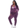 thumbnail image 1 of White Mark Ensemble de Survêtement en Velours pour Femmes, 2 Pcs, 1 of 6