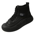 thumbnail image 2 of Espadrilles Montantes Semelle Épaisse Lacets Bottines pour Randonneur Automne Randonnée Noir 38, 2 of 9