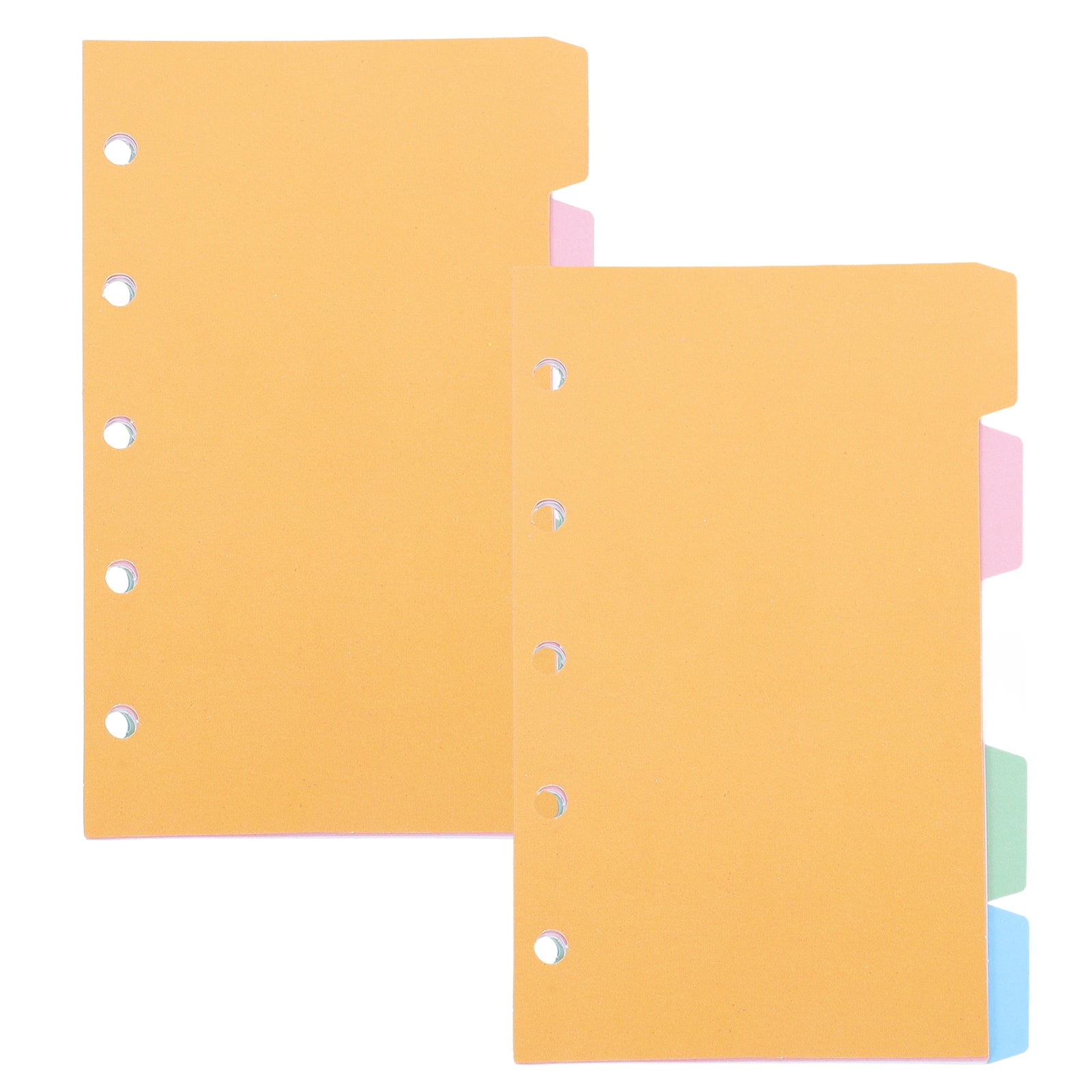2 Sets of Versatile File Dividers Bookmark Paper Dividers Loose Leaf Page Markers Binders A8