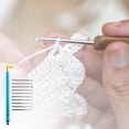 thumbnail image 4 of yuksok Interchangeable Crochet Hooks, Embroidery Metal Knitting Pins for Sewing Blue, 4 of 7