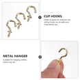 thumbnail image 4 of Miangastore 20pcs Heavy Duty Copper Plated Metal Screw-In Ceiling Hooks Cup Hooks Hanger, 4 of 8