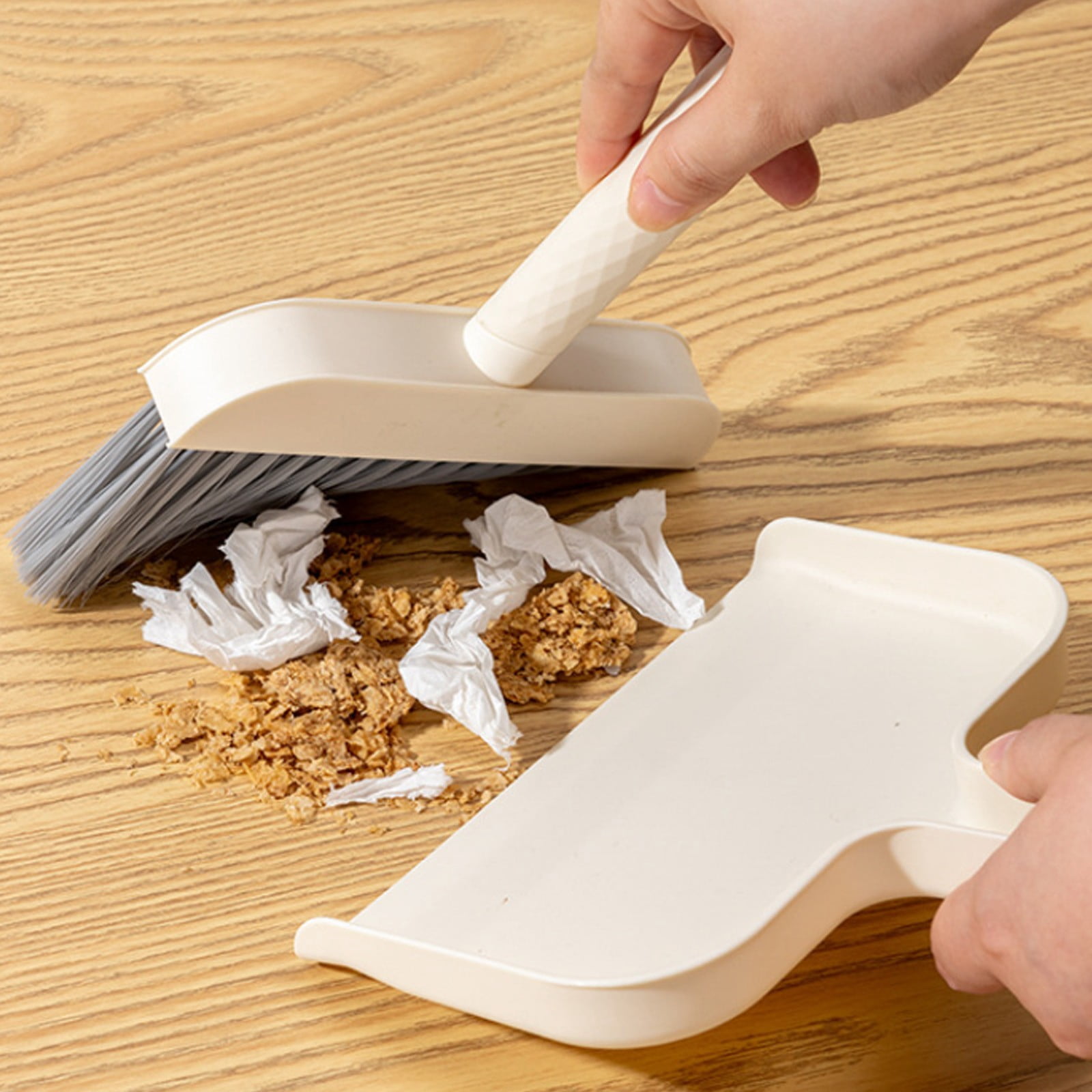 Tyidzon Small Broom with Dustpan Combo Set, Hand Broom and Dustpan, for Household Clean, Car Interior, Kitchen, Desktop