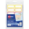 thumbnail image 1 of Avery No-Iron Fabric Name Labels, Rainbow Borders, ¾" x 1 ¾" ,Preprinted Borders, Handwrite, 40706, 1 of 5