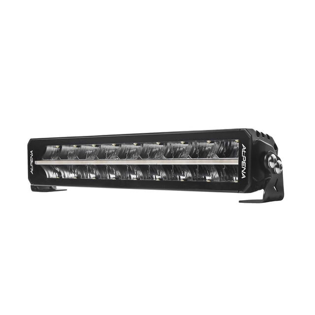Barre Lumineuse TrekTec D17P à double Rangée avec Boîtier en Alliage Noir, Lentille Transparente, Image de Marque Alpena et Montages Réglables en Acier Inoxydable, compatible avec Systèmes CC 12-24 V, Convient aux Véhicules Tout-Terrain, Camions et VUS.