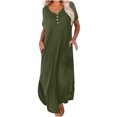 thumbnail image 1 of Cameland Robe d'Été pour Femme Décontractée à Manches Courtes, Robe Évasée Décontractée, Robe Maxi de Plage avec Poches, 1 of 6