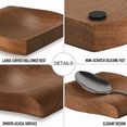 thumbnail image 3 of Spoon Rest, Double Spoon Rest For Stove Top , Heat-Resistant Handmade Wooden Spoon Rest for Kitchen, Wooden Spoon Holder for Kitchen Counter, With Non Slip Silicone Feet, 3 of 5