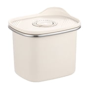 Meitianfacai Plastic Food Storage Containers with Lids Collapsible Lunch Box Airtight Vacuum Seal - Freezer Microwavable Food Containers for Fruit Leftover Food, Beige(4.5×3.5×3.8")