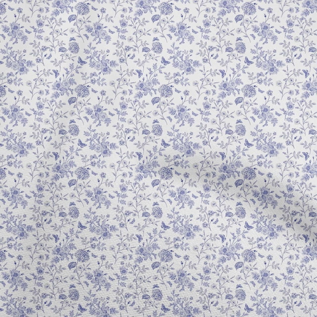 oneOone Polyester Spandex White Fabric Baroque Craft Projects Decor Fabric Printed By The Yard 56 Inch Wide