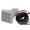 thumbnail image 1 of Yeacher Mini L-E-D Digital Voltmeter Ammeter Signal Light Voltage Current Meter Indicator AC 60-500V 0-100A, 1 of 8