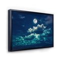 thumbnail image 2 of Designart Pleine lune dans le ciel nocturne nuageux II ART MURAL À CADRE FLOTTÉ, 2 of 4