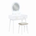 thumbnail image 1 of Lexicon Camilla Coiffeuse en Acacia avec Miroir et Tabouret, Blanc, 1 of 12