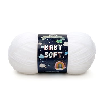 Lion Brand Yarn Baby Soft White 920-100 Light Acrylic Baby Yarn