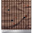 thumbnail image 1 of Soimoi Brown Cotton Duck Fabric Triangle Geometric Printed Fabric 1 Yard 56 Inch Wide, 1 of 3