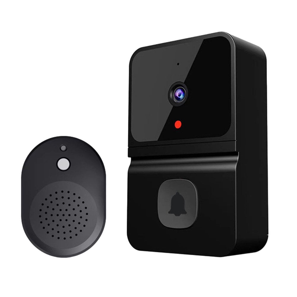 Estbridge Home Decoration Smart Wireless Video Doorbell Camera Intelligent Remote WiFi Intercom Visual Doorbells for Home Security 1080p HD Night Vision Security Door Doorbell Black