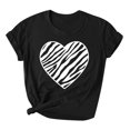 thumbnail image 1 of Heliisoer Hauts pour Femmes, Liquidation d'Été Mode Femmes T-shirt à Manches Courtes Imprimé de la Saint-Valentin Hauts Graphiques Fantaisie, 1 of 3