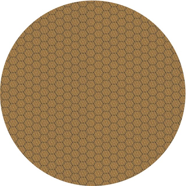 Ahgly Company Tapis Rond Lavable en Machine Intérieur Transitionnel Brun Selle, 7 Pieds Rond