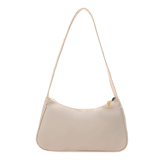 POINTERTECK Sac à Bandoulière pour Femmes en Nylon Rétro Poignée Solide Sac à Main (Beige)