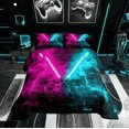 thumbnail image 1 of Erosebridal Ensembles de Literie Gaming Lightsaber Double avec Couette, Insert de Couette Néon Lightning, Décor Mode Moderne, Réversible, 1 of 8