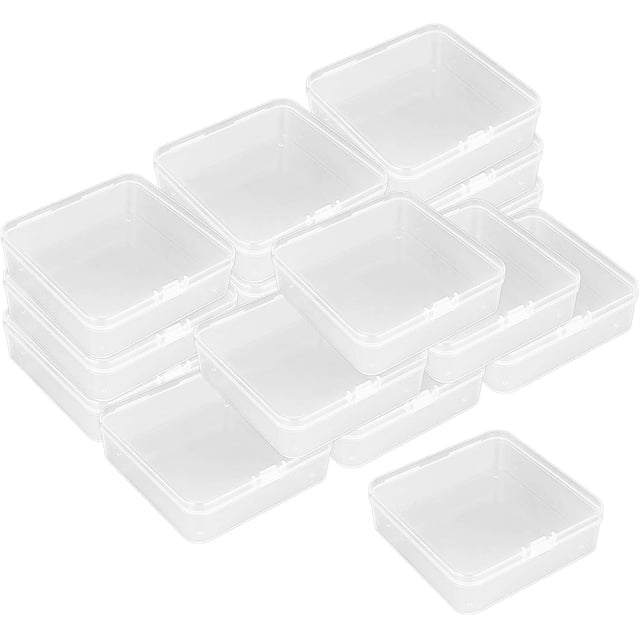 Rectangle Mini Clear Plastic Storage Containers Box Case with lid for Items Pills Herbs Baby Products Bead Jewelry and Other Small Items (* * )