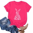 thumbnail image 3 of Tauxra Hauts d'Été à Manches Courtes pour Femmes, T-Shirts à Col Rond pour Femmes, Blouse T-Shirt Décontractée à Imprimé de Pâques, 3 of 5