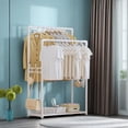 thumbnail image 1 of Dvkptbk Coat Rack Double Pole Clothes Hanger Hanging Clothes Hanger Multifunctional Bedroom Clothes Hanger Storage Box Can Be Placed The Bottom Floor Organization and Storage, 1 of 6