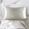 thumbnail image 4 of Book Hot Deals! Silk Pillowcase 2 Pack For Hair And Skin Both Sides Proof Soft Breathable Smooth Silk Pillow Cover Pillow Case Protector With Zipper, 4 of 4