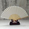 thumbnail image 2 of Binwennn Crepe Paper Flower Solid Fan Folding Folding Party Wedding Hand Dance Held Silk Pattern Color Tools & Home Improvement, 2 of 3