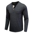 thumbnail image 4 of CEHVOM Men Long-Sleeve Beefy Muscle Basic Solid Pure Color Blouse Tee Shirt Top, 4 of 5