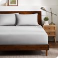 thumbnail image 1 of Bare Home Ultra-Soft Fitted Sheet + Pillowcase Set - Premium 1800 Collection - Deep Pocket - Twin XL, Light Gray, 1 of 7
