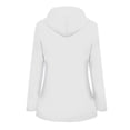 thumbnail image 4 of Veste de Pluie Mode pour Femmes m Coupe-Vent avec Capuche Légère Longue Veste Rétro Manche Coupe-Vent à Fermeture Éclair Vestes d'Hiver pour Femmes Imperméable à Cordon avec Poches, 4 of 4
