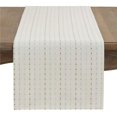 thumbnail image 1 of Saro Lifestyle 90 in. Square Stitched Line Table Runner White, 1 of 1