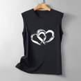 thumbnail image 4 of Timegard Camisoles pour Femmes Col Rond Imprimé Cœur Sans Manches Confortables Décontractées Amples Chemises Hauts Blouse, 4 of 5