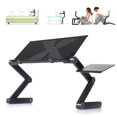 thumbnail image 3 of Table pour Ordinateur Portable Ajustable 15kg Support pour Notebook Métal Pliable à 360°, Noir, Trou d'Air, 3 of 8