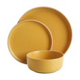 thumbnail image 2 of Gibson Home Everyday Essential Service de vaisselle en grès 12 pièces Jaune, 2 of 8