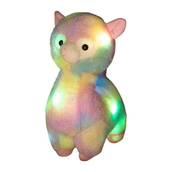 A Glowing Color Changing Stuffed Alpaca Toy For Children Lovely Plush Doll For Birthday Gift