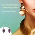 thumbnail image 2 of 1 Pair Pearl Earring Ear Stud Sweet Gift Exquisite Attractive Beautiful Long-lasting Rustproof Carved Crystal Angel Wing Type 5, 2 of 6