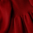 thumbnail image 4 of ShomPort Jupe Plissée pour Filles, Volants, Tricot Torsadé, Manches Lanterne, Col Montant, Jupe Midi Côtelée, Ligne A, Évasée, Jolies Robes, 4 of 6