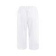 thumbnail image 4 of Timegard Womens Plus Size Pants Cotton Linen Elastic Waisted Drawstring Casual Trousers with Pockets, 4 of 6