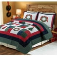 thumbnail image 1 of Cozy Line Home Fashions Noël True Patchwork Wreaths Pine Tree Stockings Rustic Reversible Quilt Bedding Ensemble, Coverlet Bedspread (Happy Noël, Grand - 3 Piece), 1 of 4